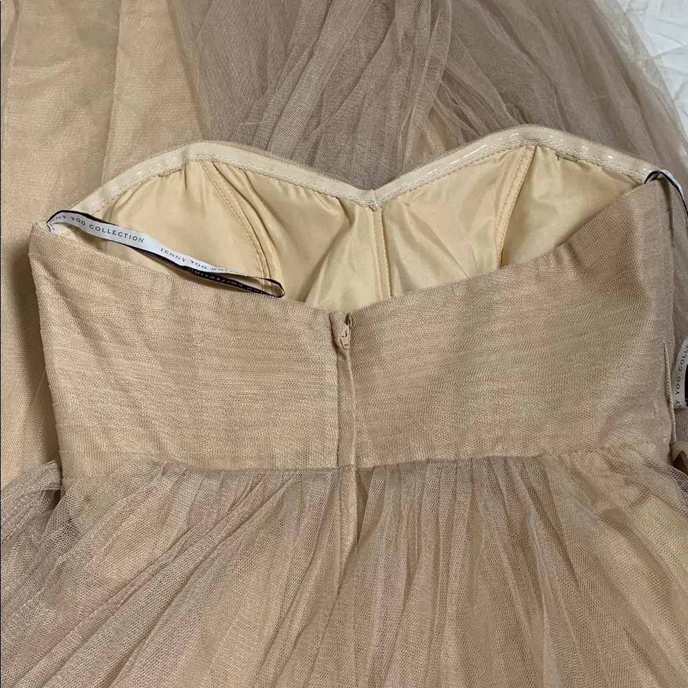Jenny Yoo Annabelle Convertible Gown Womens 8 Blush Pink Tulle Bridesmaid Dress - Picture 7 of 7